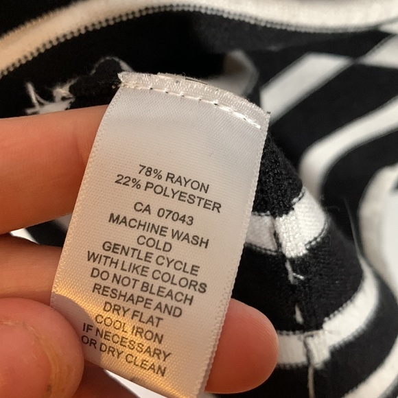 Cupio Curvy Black & White Striped Sweater with Ruffled Sleeves - Picture 7 of 7